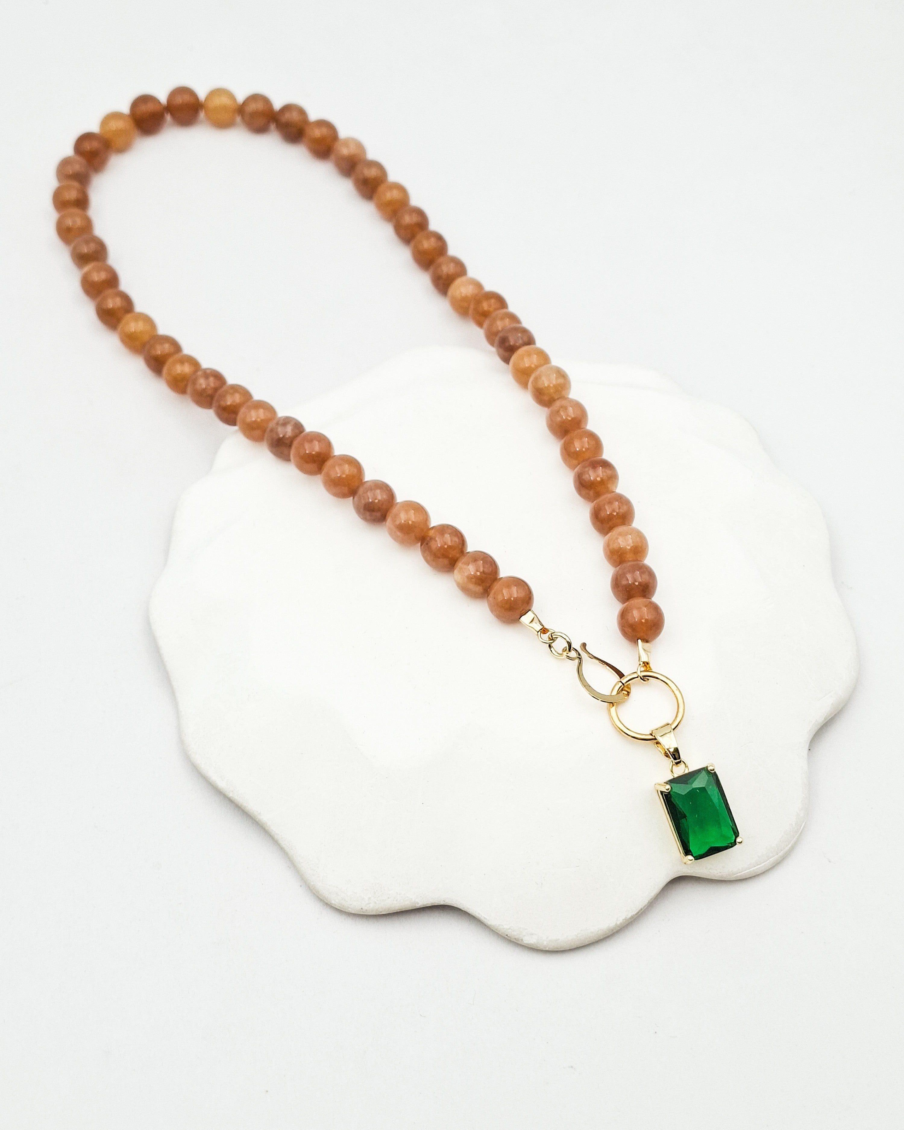 שרשרת אבנים אמתיות קריסטל