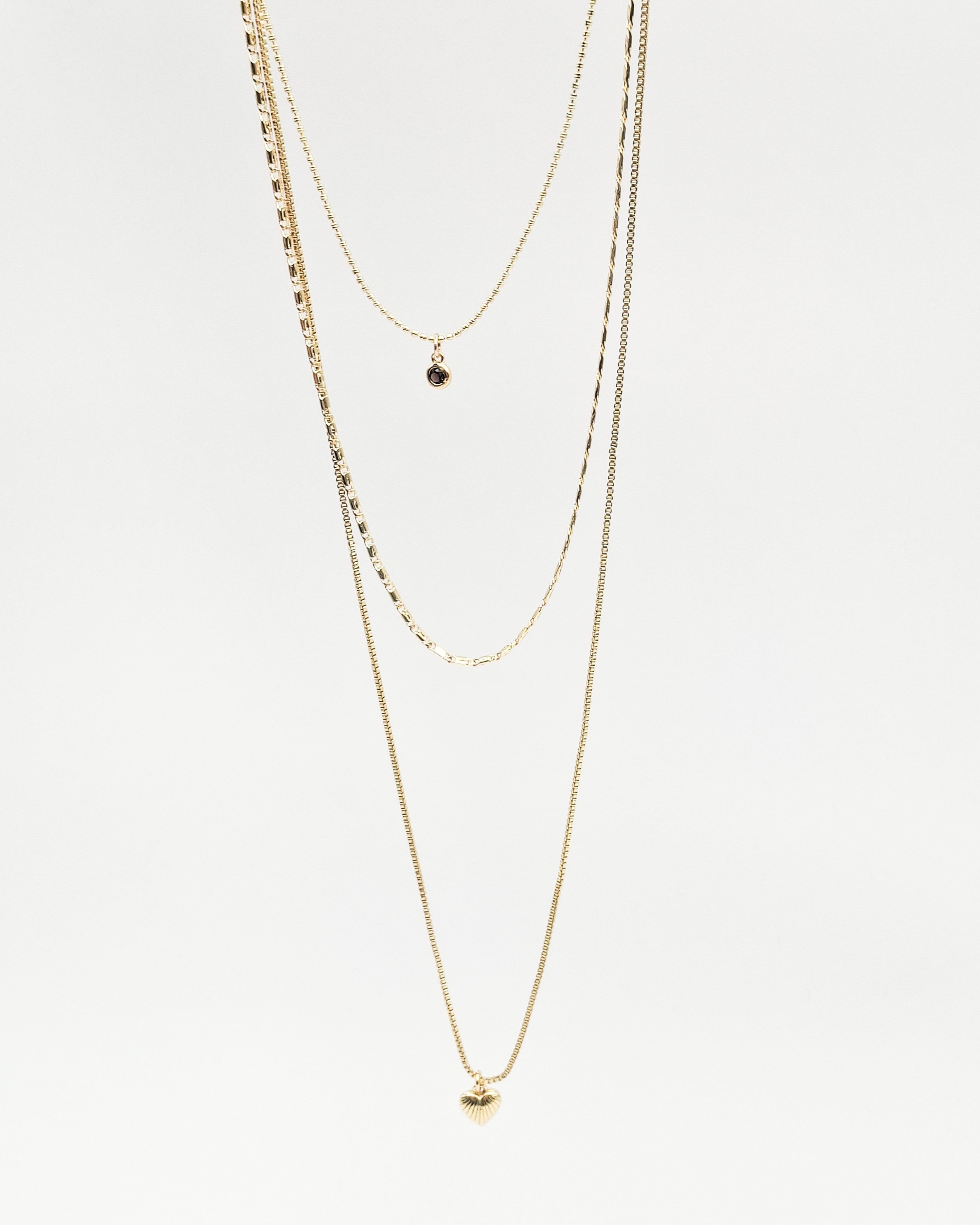 שרשרת שכבות זירקון ולב