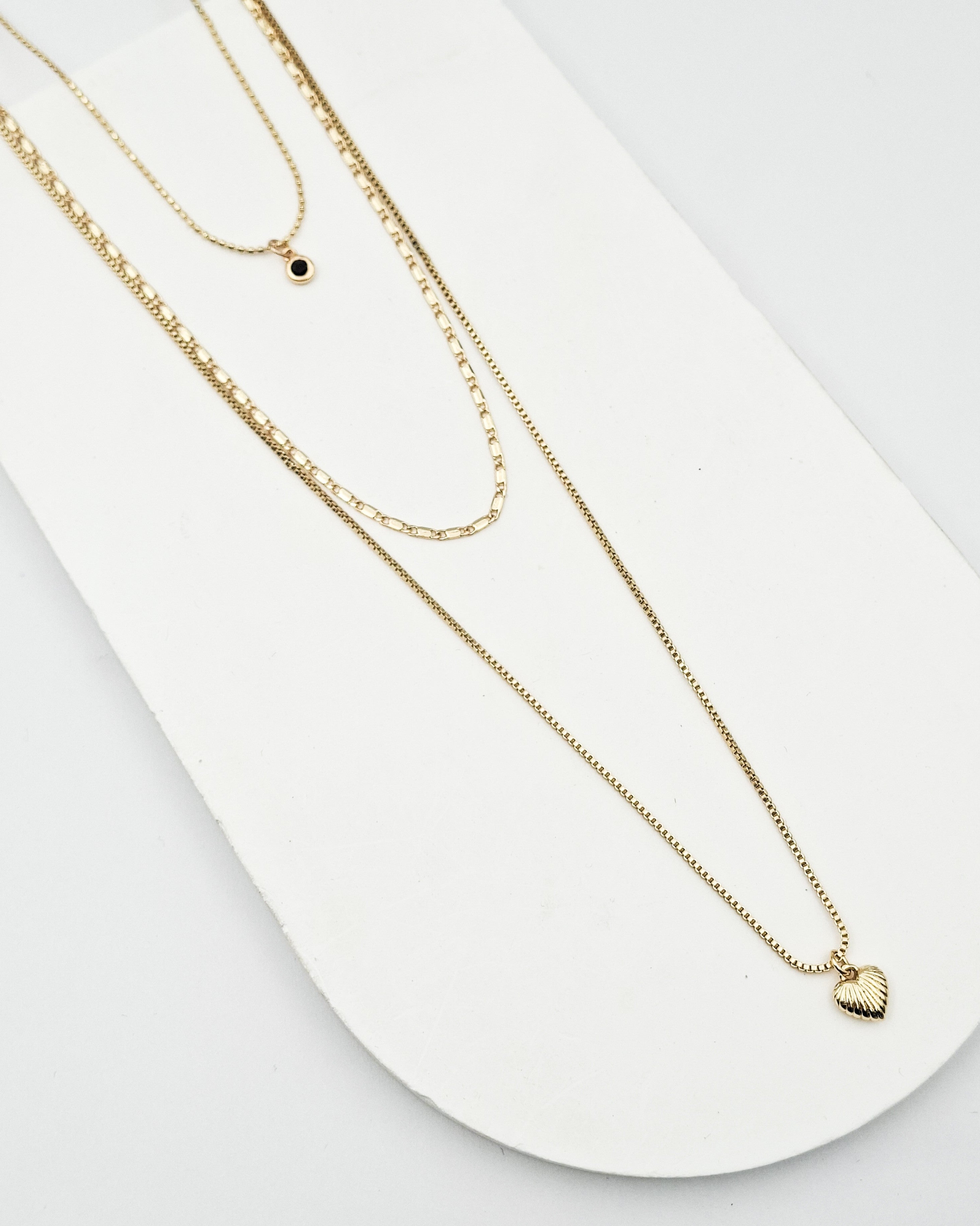 שרשרת שכבות זירקון ולב