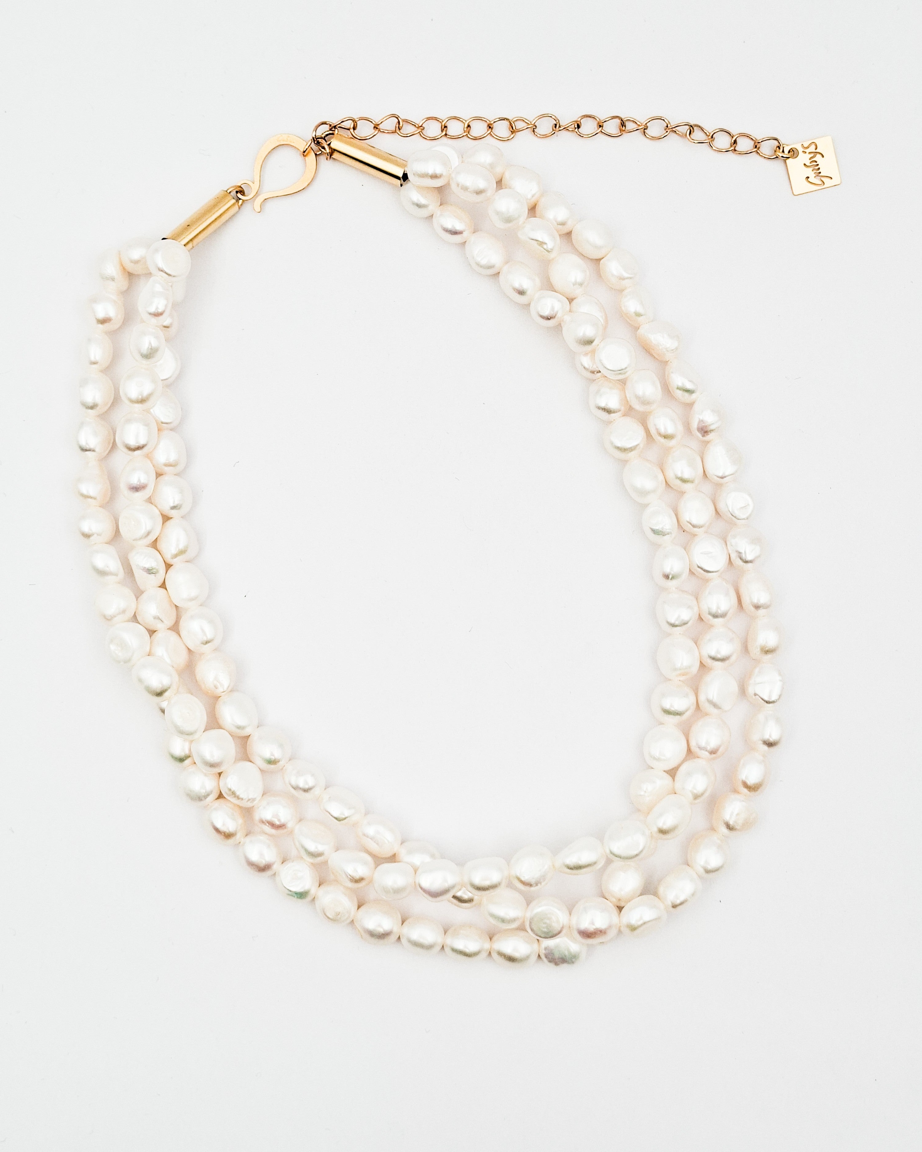 שרשרת שכבות פנינים אמיתיות