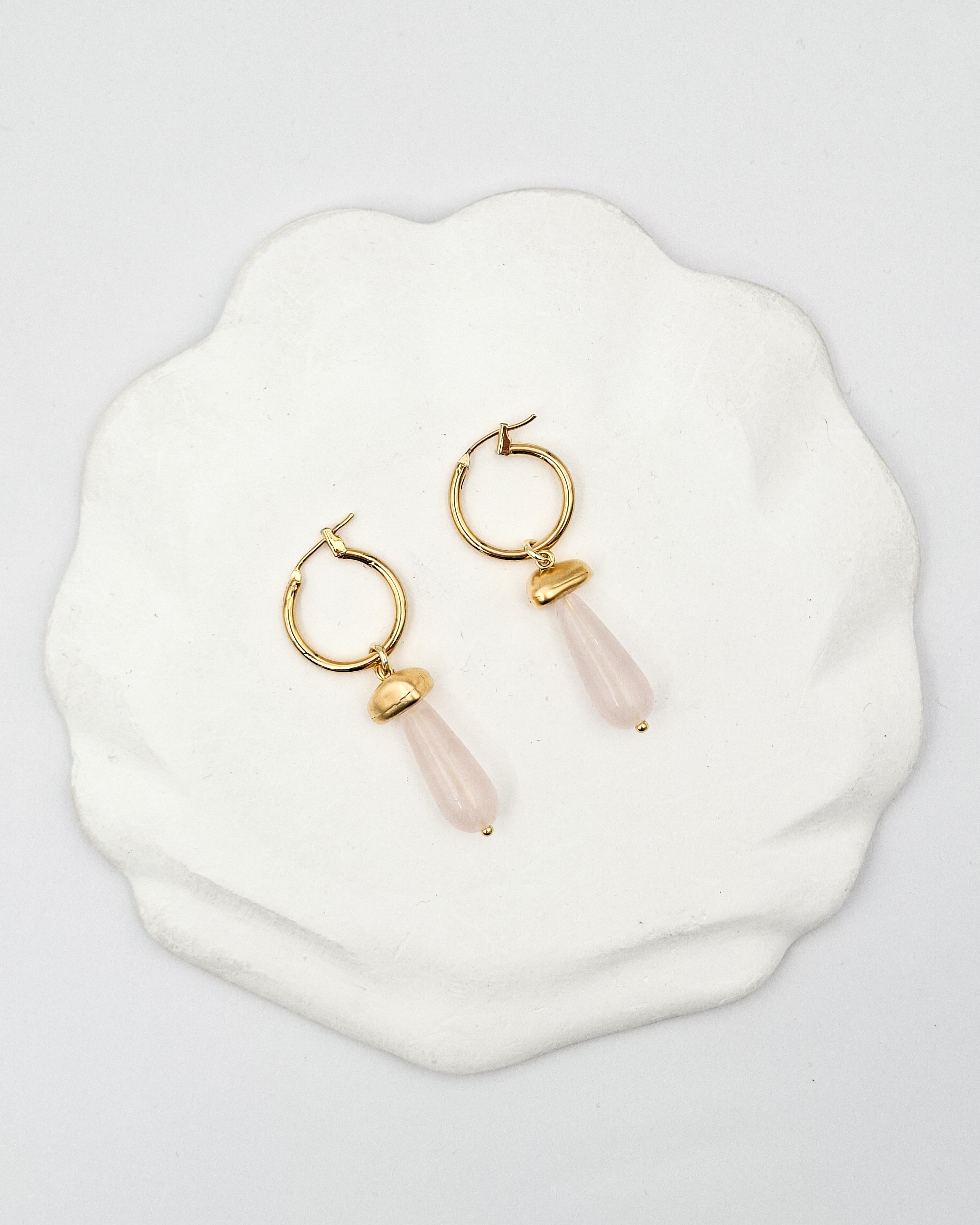 עגילי חישוק פלחים אבן ורודה