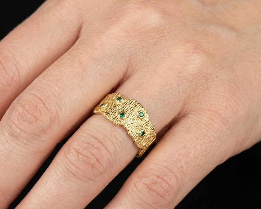 טבעת זירקונים אתונה ירוק