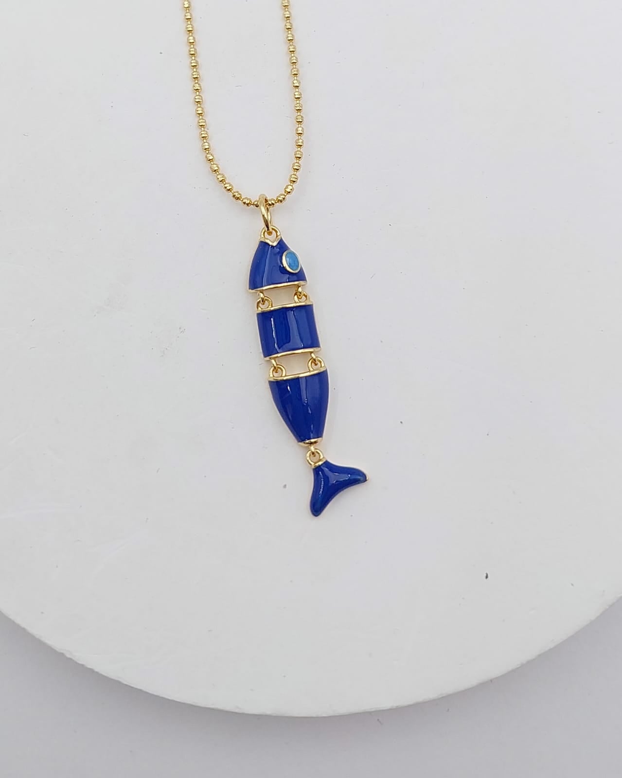 שרשרת דג אמייל צבעוני