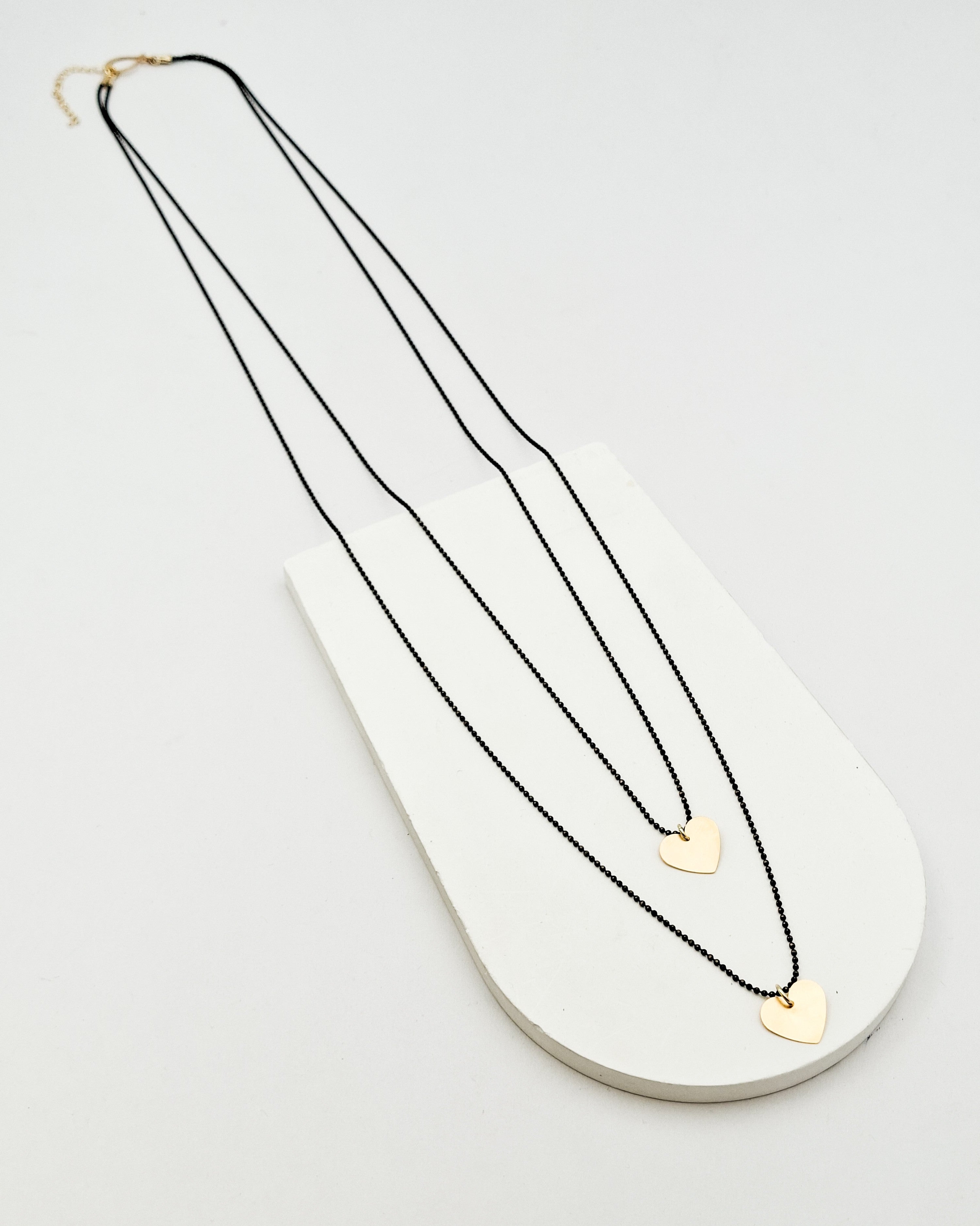 שרשרת דאבל לבבות ארוכה