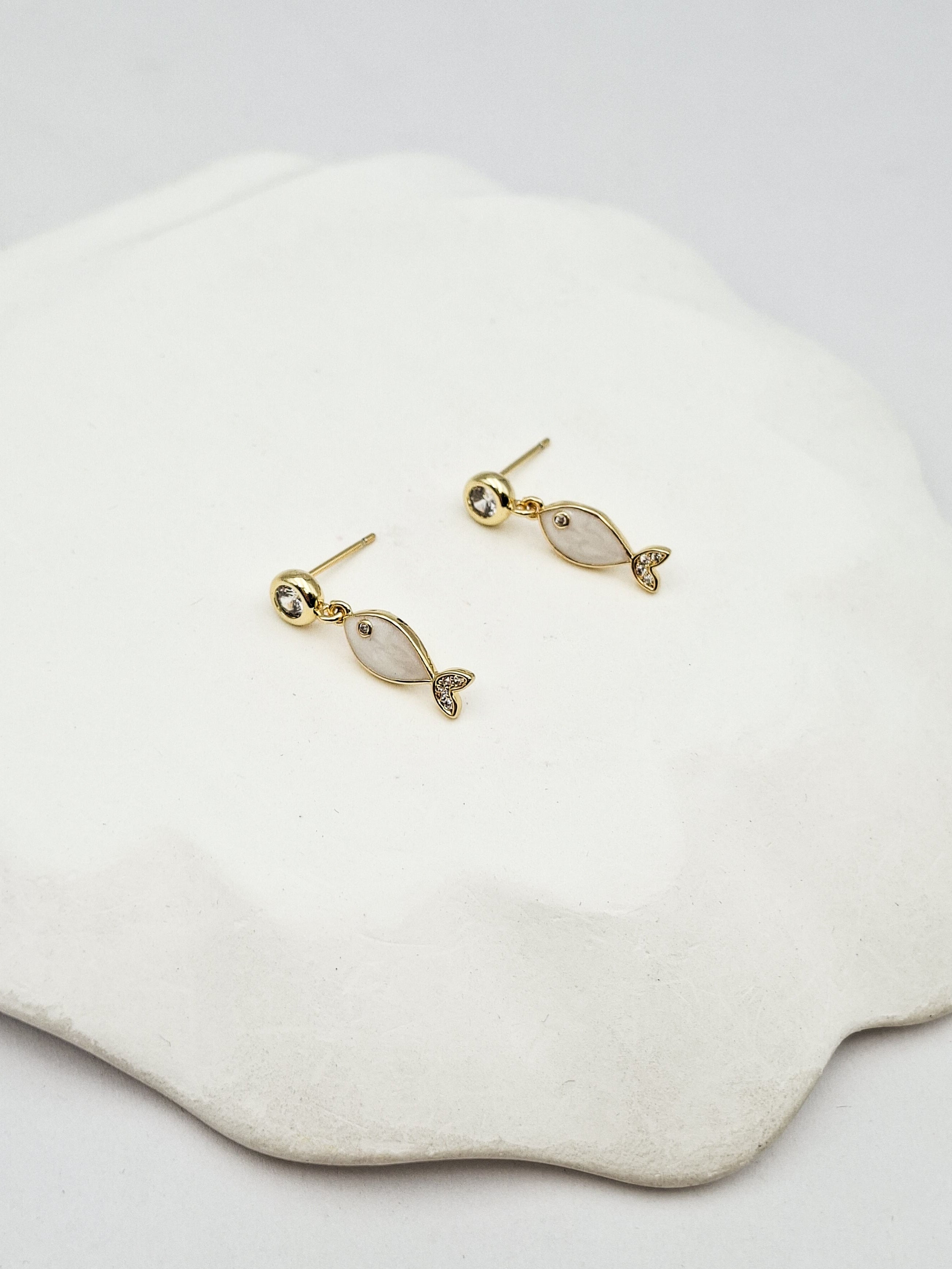 עגילי דגיגונים אמייל