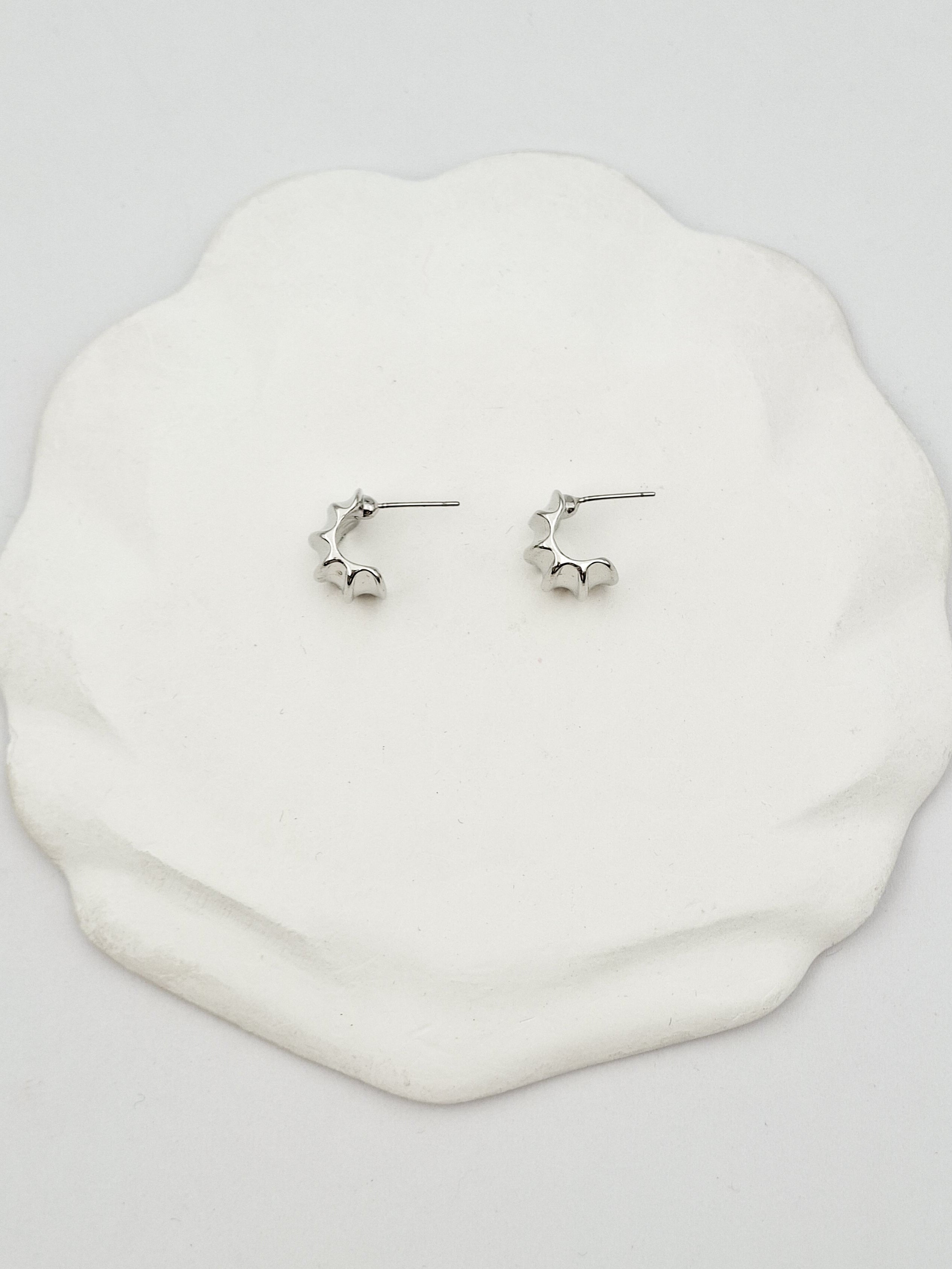 עגילי חישוק מיילי כסף